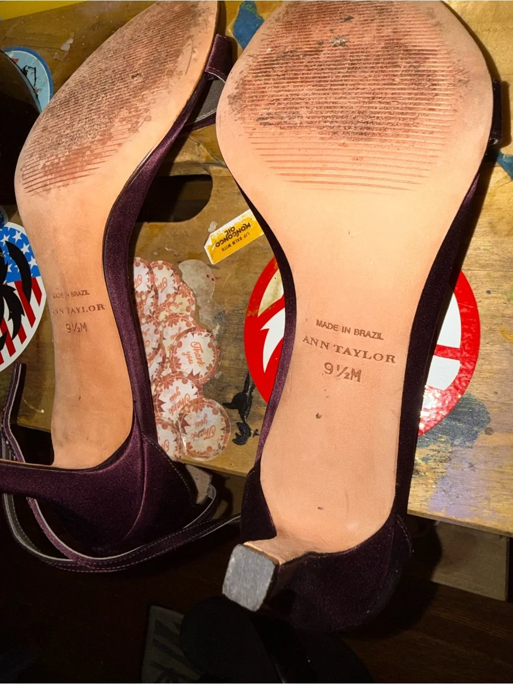 Ann Taylor satin ankle